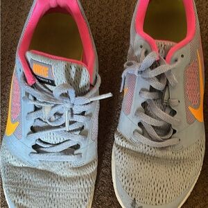 Nike Gray and Pink Athletic Shoes